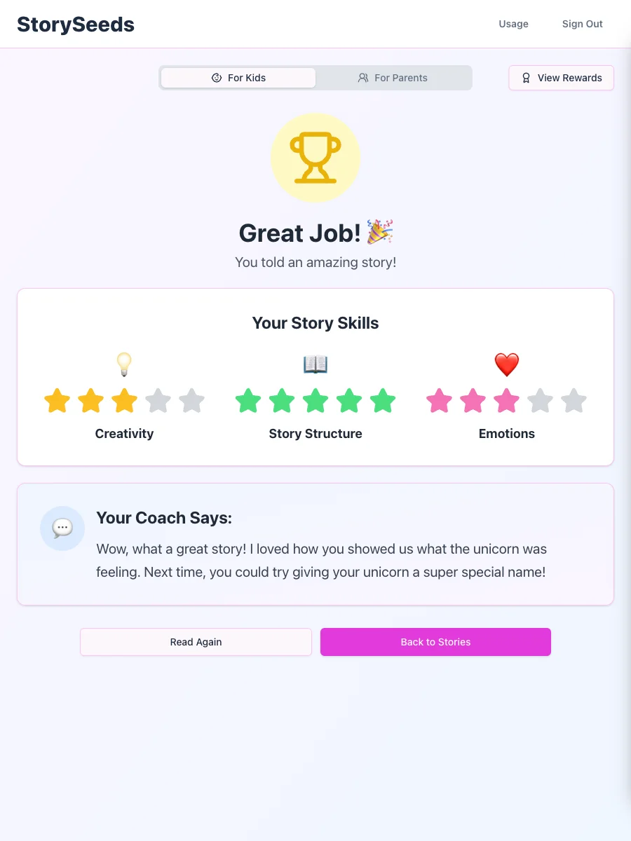 Child-friendly metrics view