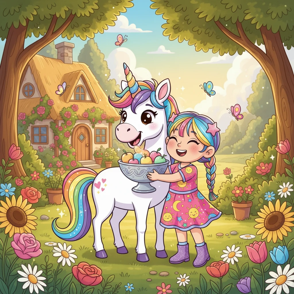 Sample comic page from The Unicorn's Mood-Changing Magic