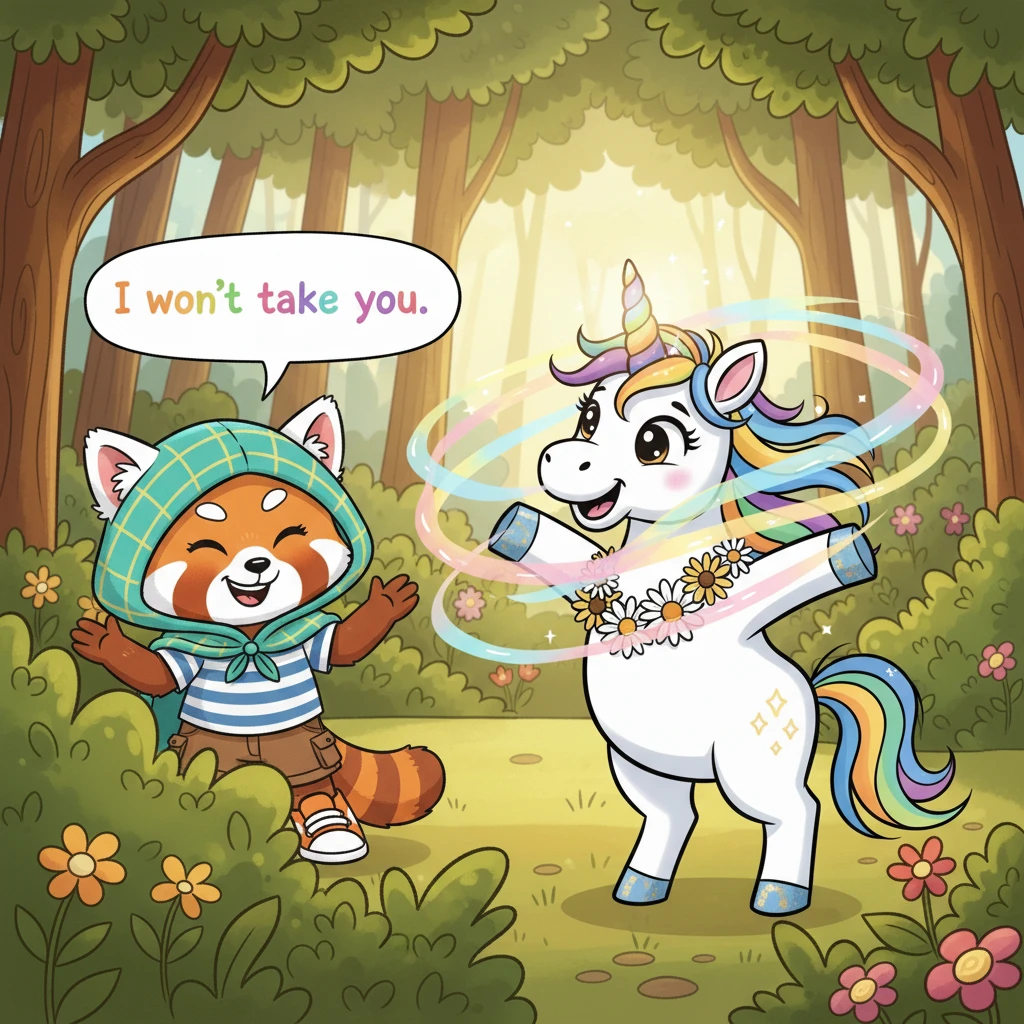 Sample comic page from The Unicorn's Mood-Changing Magic