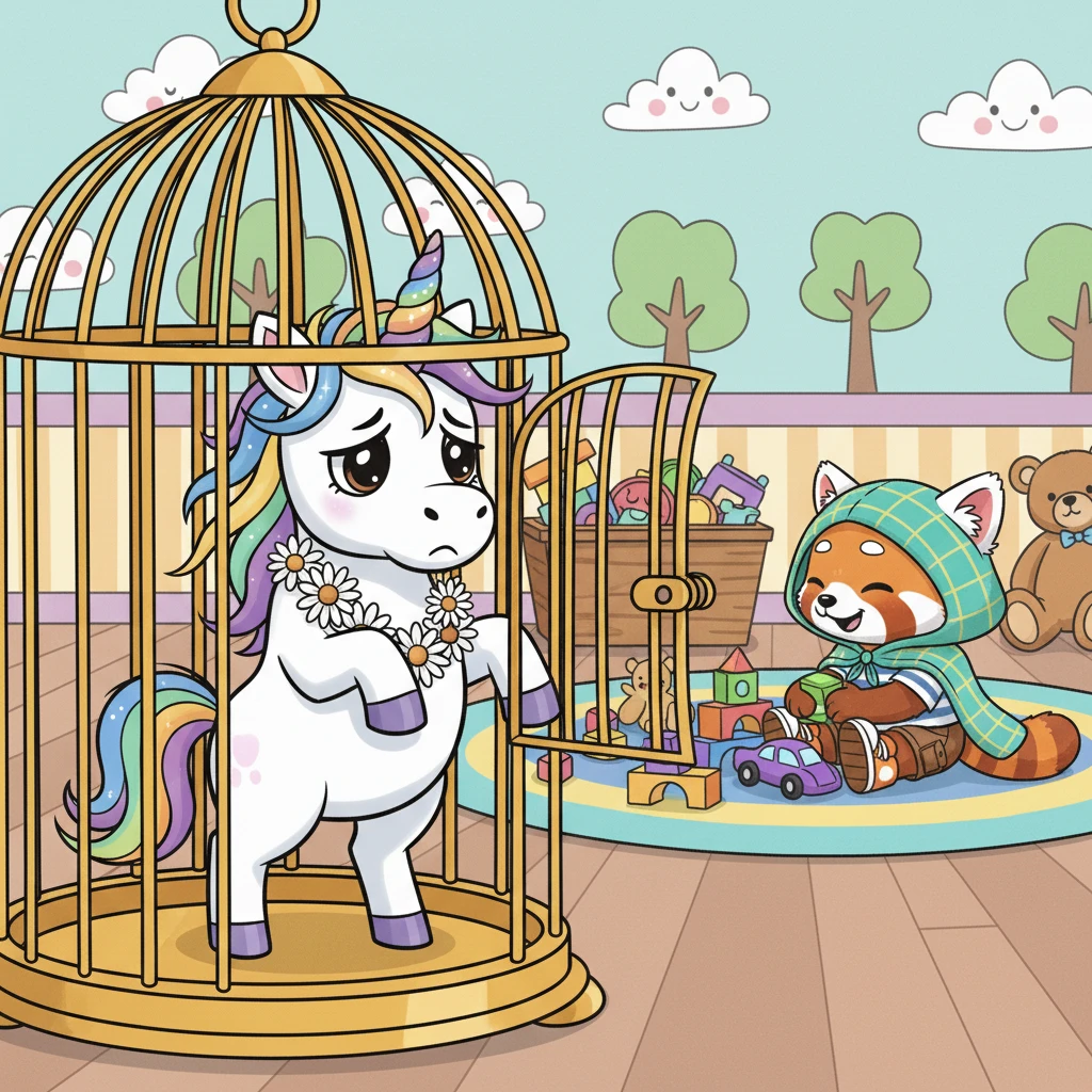 Sample comic page from The Unicorn's Mood-Changing Magic